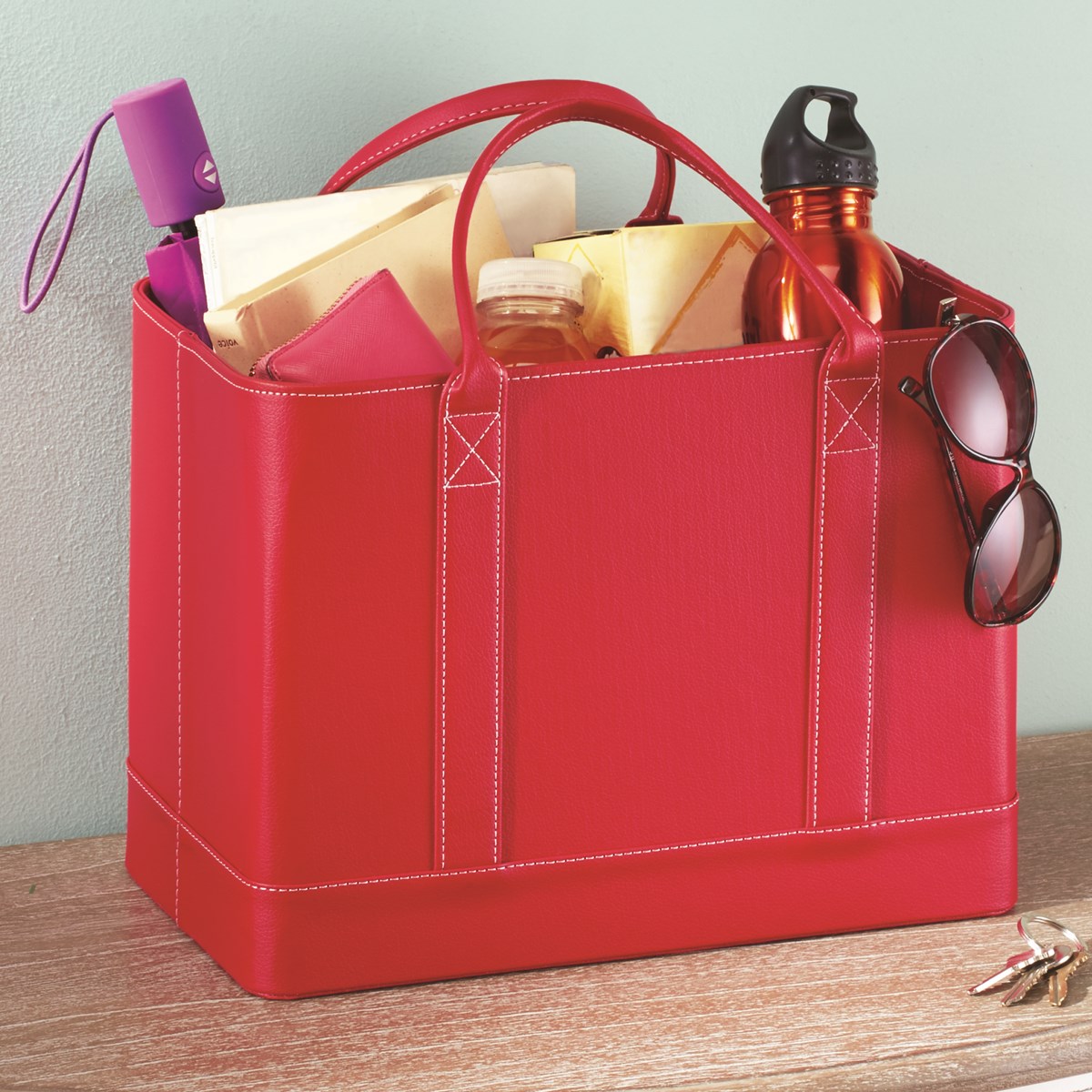 Faux Leather File Organizer Tote Collections Etc.