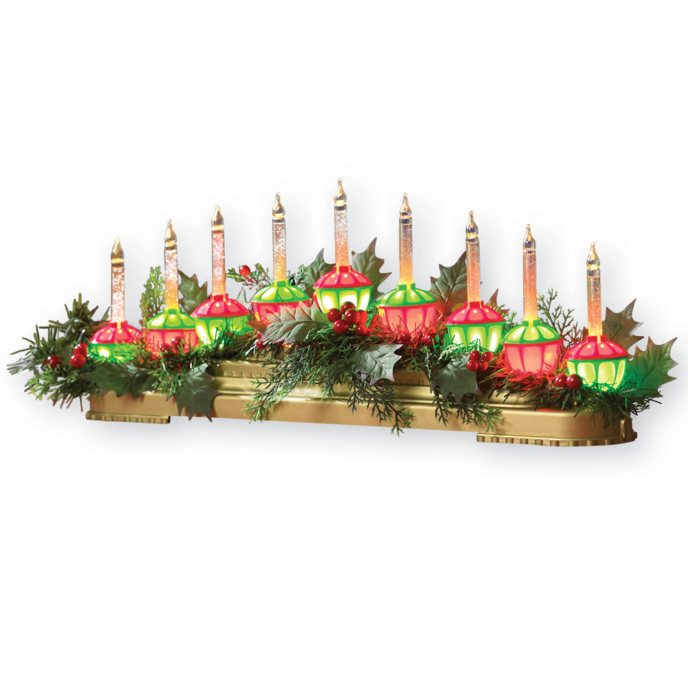 Bubble Light Christmas Centerpiece 19.75 X 3.6 X 8