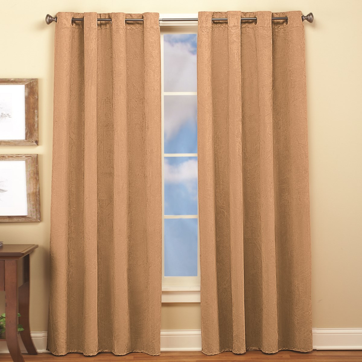 Faux Suede Grommet Curtain Panel Collections Etc.