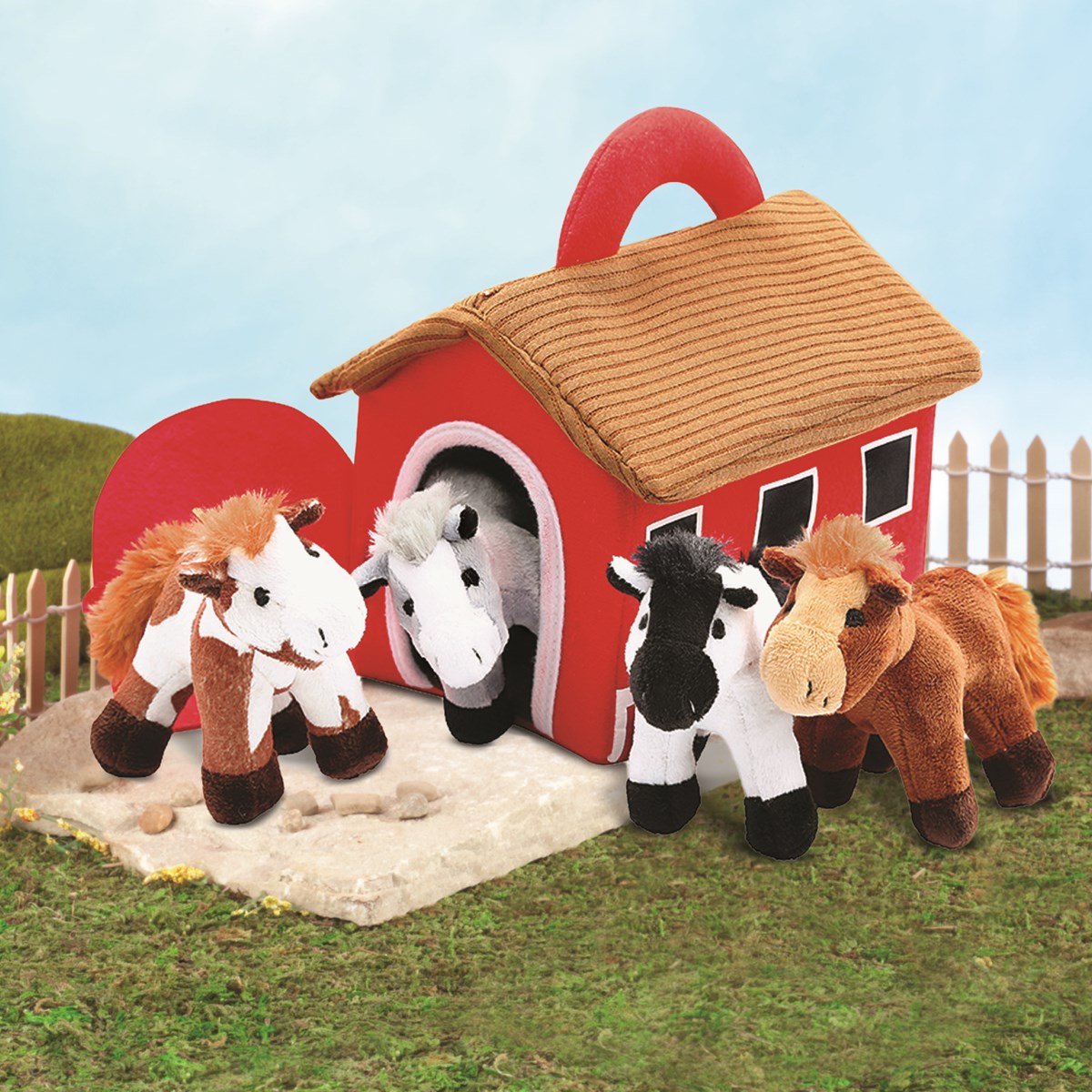 Horse & Barn Plush Farm Toy Play Set Collections Etc.