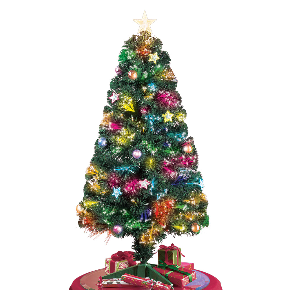 Fiber Optic Tabletop Christmas Tree - 47"H 24 X 24 X 47
