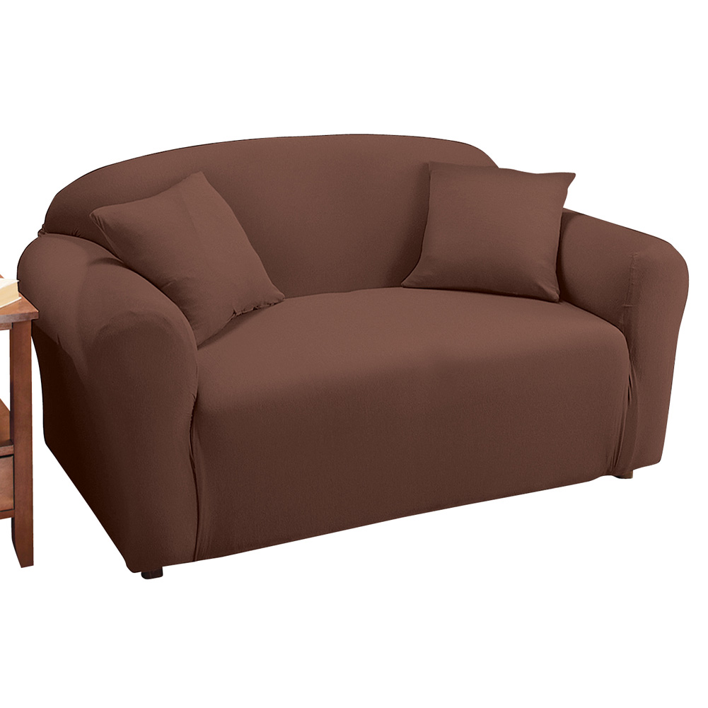 Jersey Stretch Slipcover Furniture Protector, Brown, Loveseat