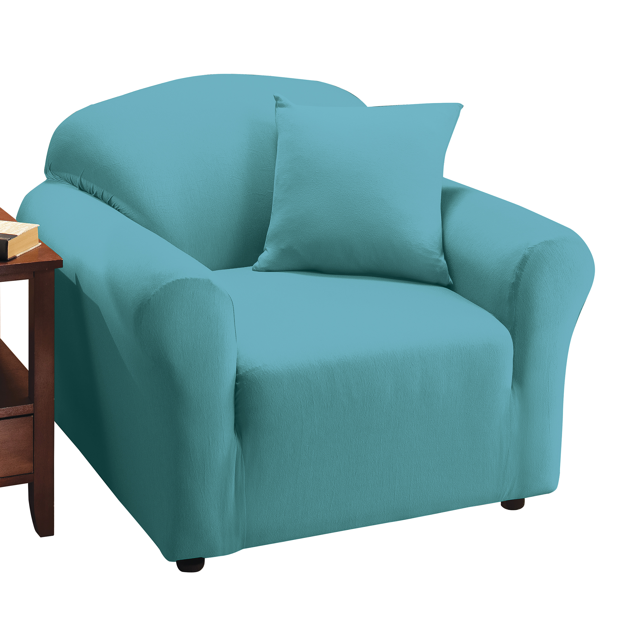 Jersey Stretch Slipcover Furniture Protector Turquoise Chair