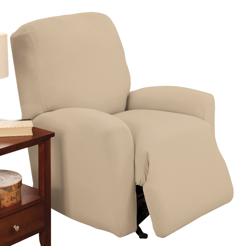Jersey Stretch Slipcover Furniture Protector, Cream, Recliner
