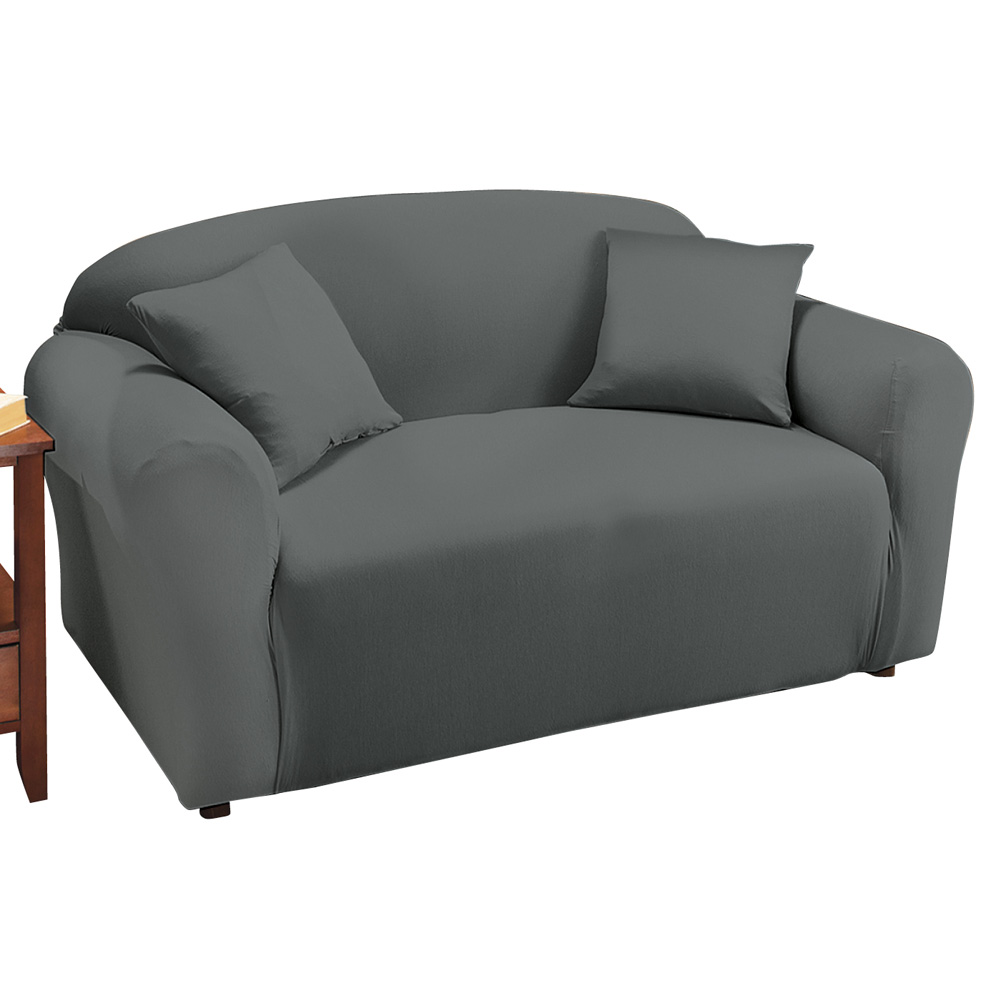 Jersey Stretch Slipcover Furniture Protector, Grey, Loveseat