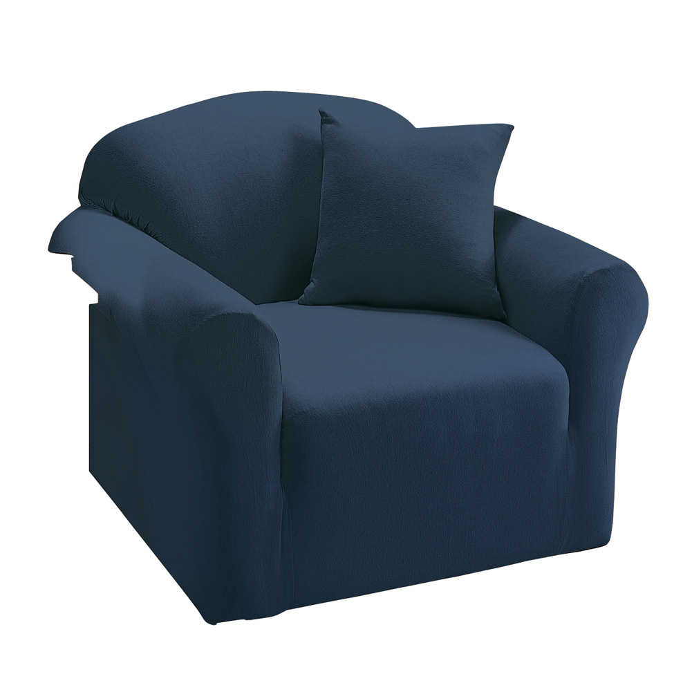 Jersey Stretch Slipcover Furniture Protector, Navy, Chair