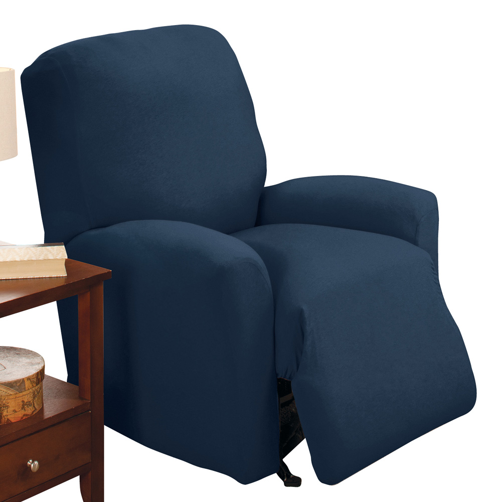 Jersey Stretch Slipcover Furniture Protector, Navy, Recliner