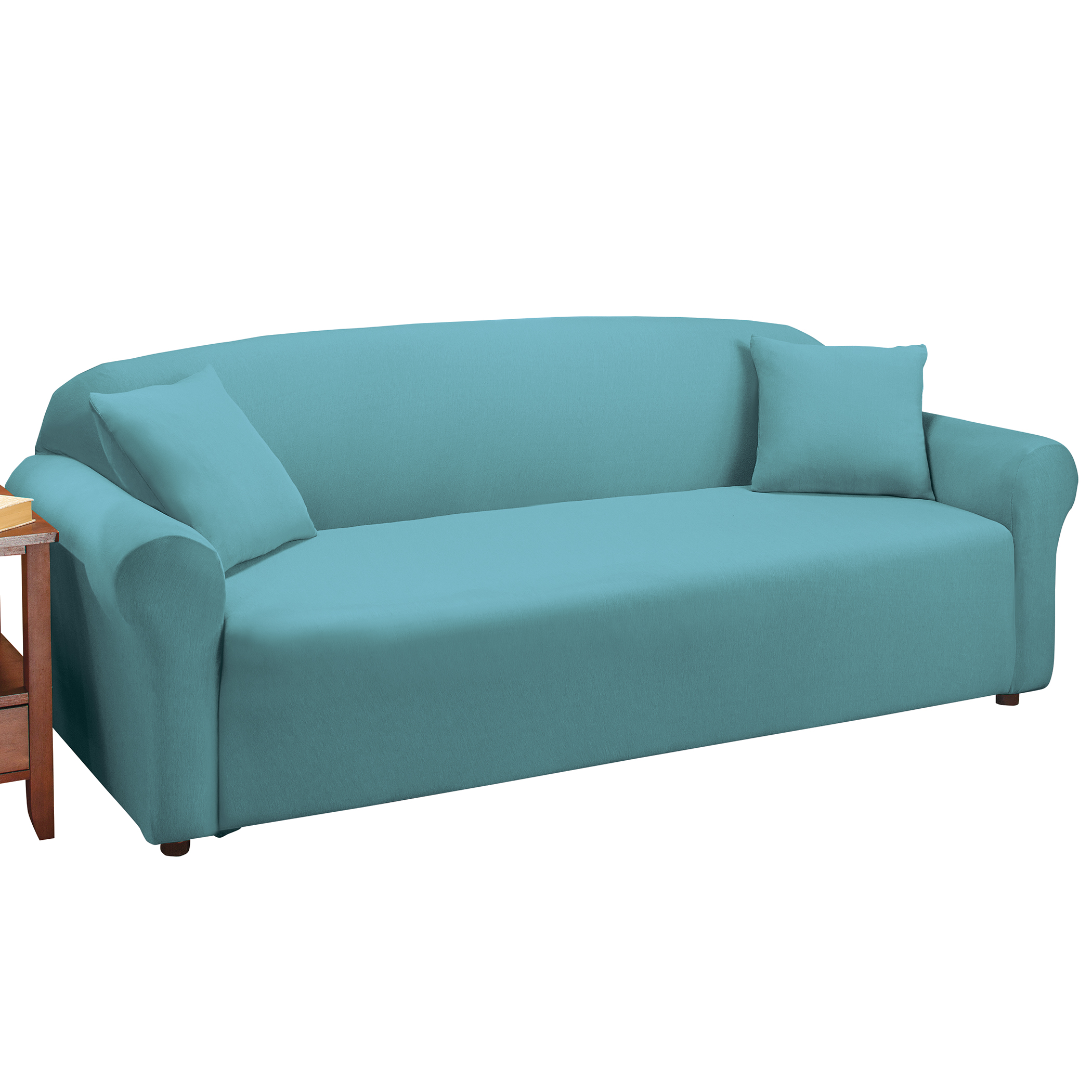 Jersey Stretch Slipcover Furniture Protector Turquoise Sofa