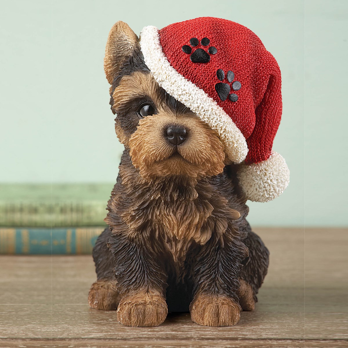 Santa Puppy Dog Tabletop Figurine Collections Etc.