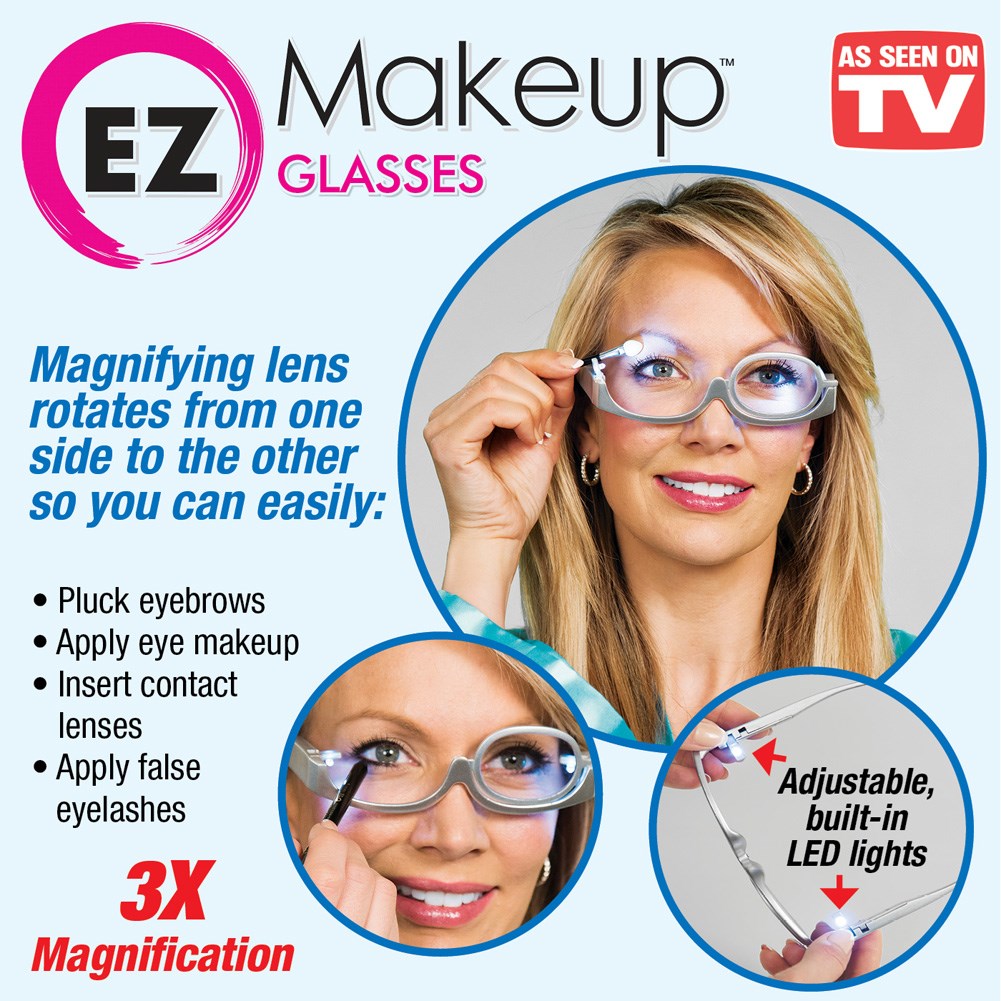 EZ Makeup Glasses w/ Magnifying Lens Collections Etc.