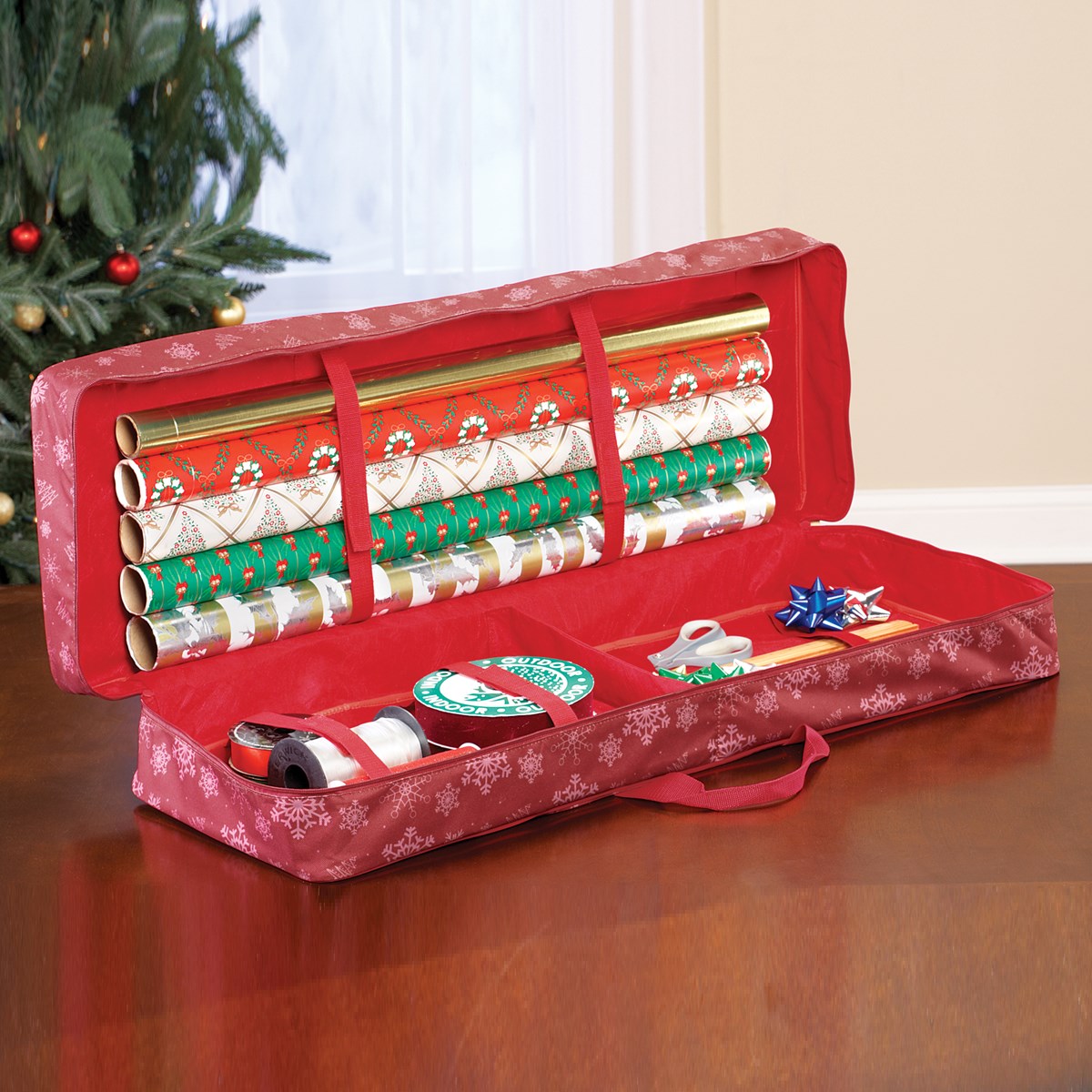 Gift Wrap Storage Bag Organizer 36"x12" Collections Etc.