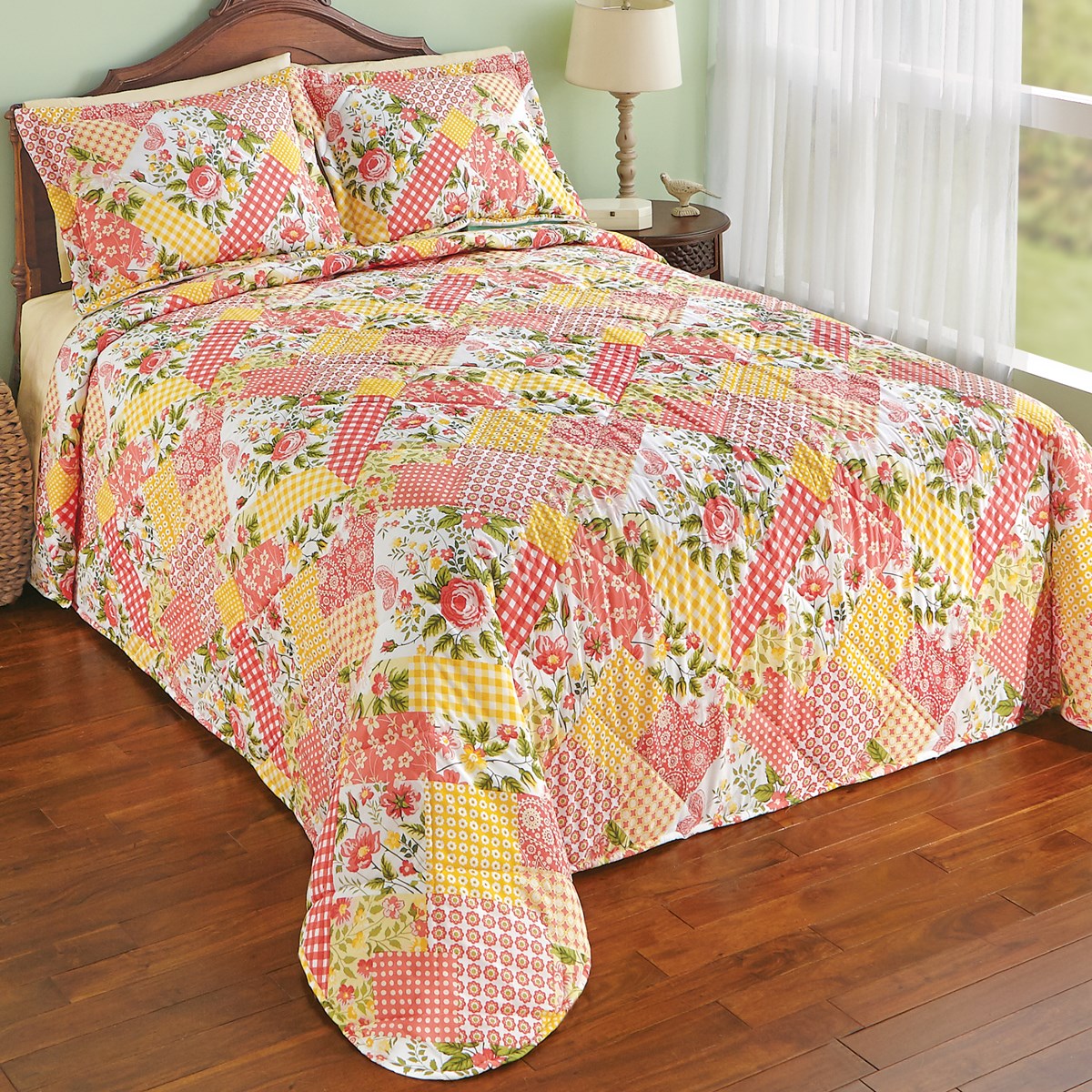 Garden Floral Patchwork Bedspread Collections Etc.