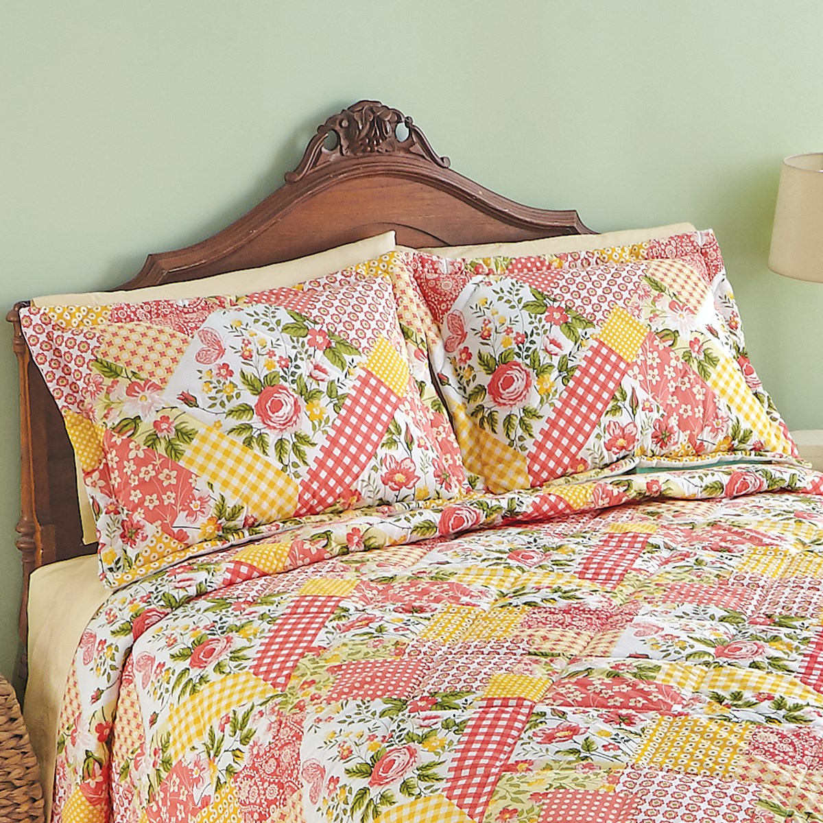 Garden Floral Patchwork Pillow Sham Collections Etc.