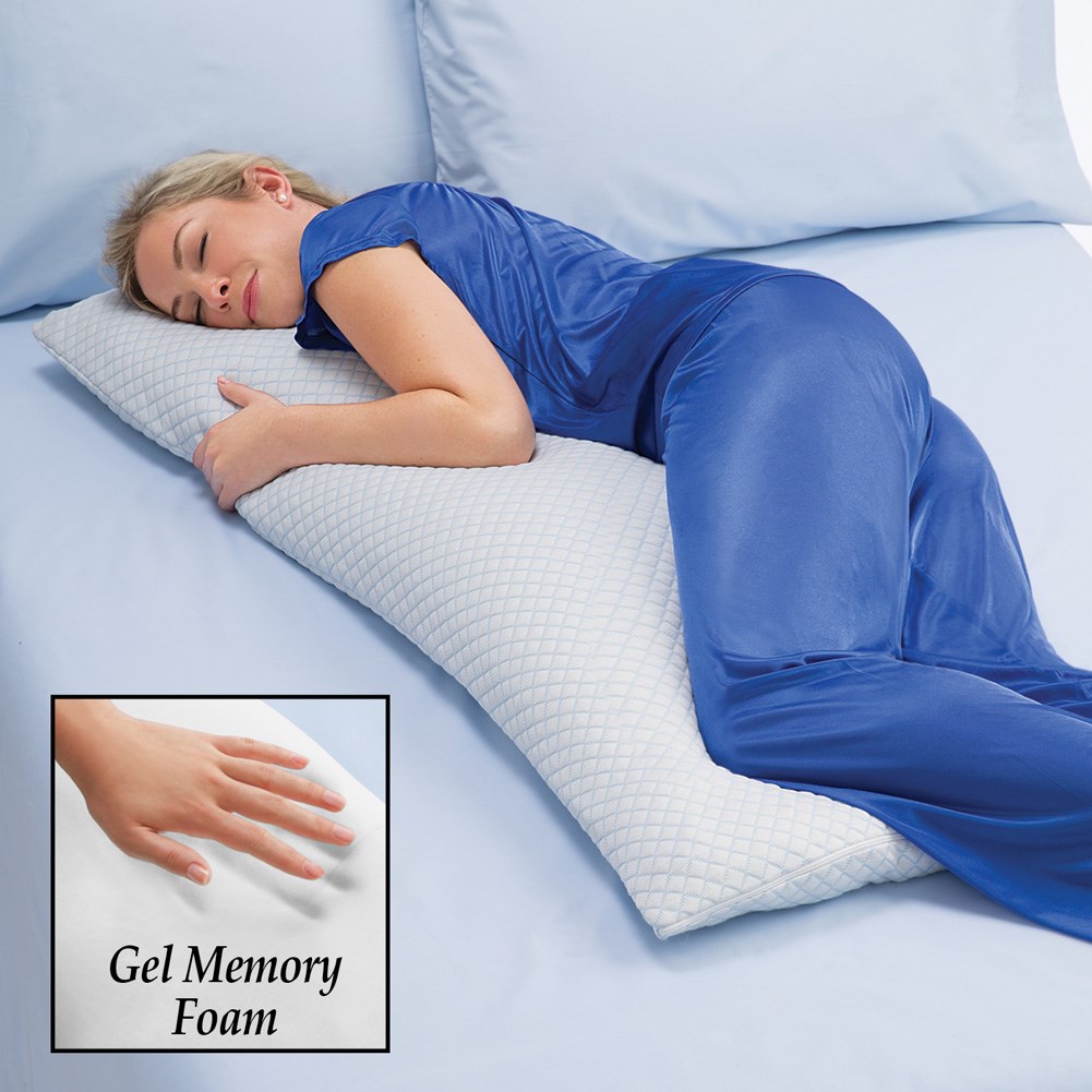 Gel Memory Foam Body Pillow w/ Removable Cover Collections Etc.