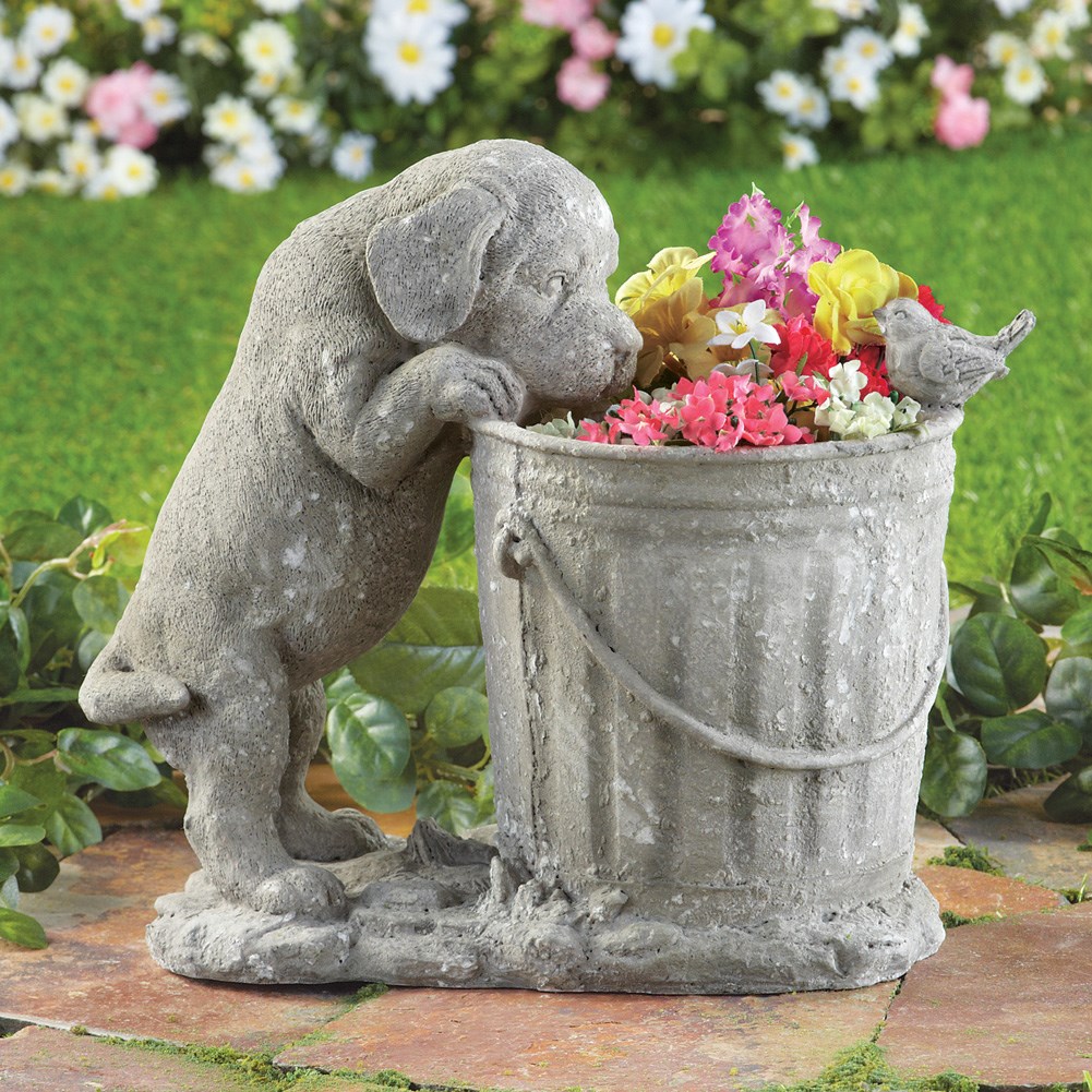 Peeping Dog Decorative Garden Planter Collections Etc.