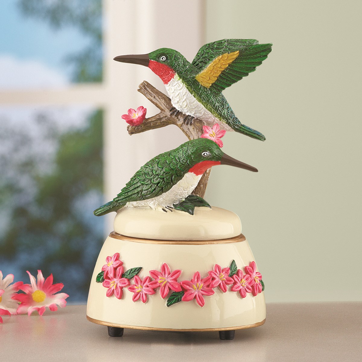 Hummingbirds Decorative Music Box Figurine Collections Etc.