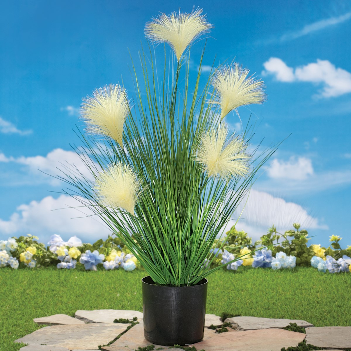 Faux Pampas Grass Artificial Potted Plant Collections Etc.