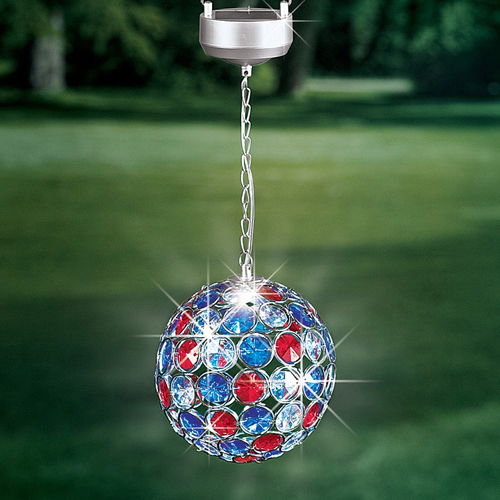 Patriotic Solar Hanging Pendant Ball Light Collections Etc.