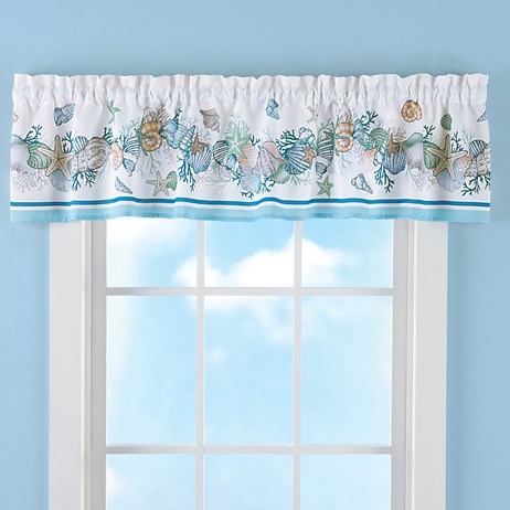 Nautical Seashell Curtain Valance Collections Etc