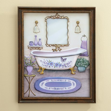 Lavender Bathroom Framed Wall Art Collections Etc Lavender Bathroom Framed Wall Art
