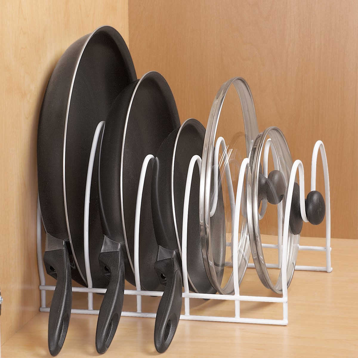Skillet, Pans and Lids Organizer Rack Collections Etc.