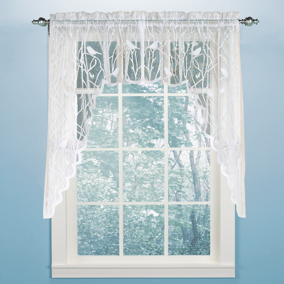 Songbird Lace Window Swags Set of 2 Collections Etc.