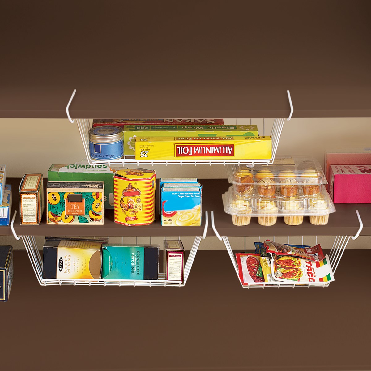 Under Shelf Wire Storage Baskets Set of 3 Collections Etc.