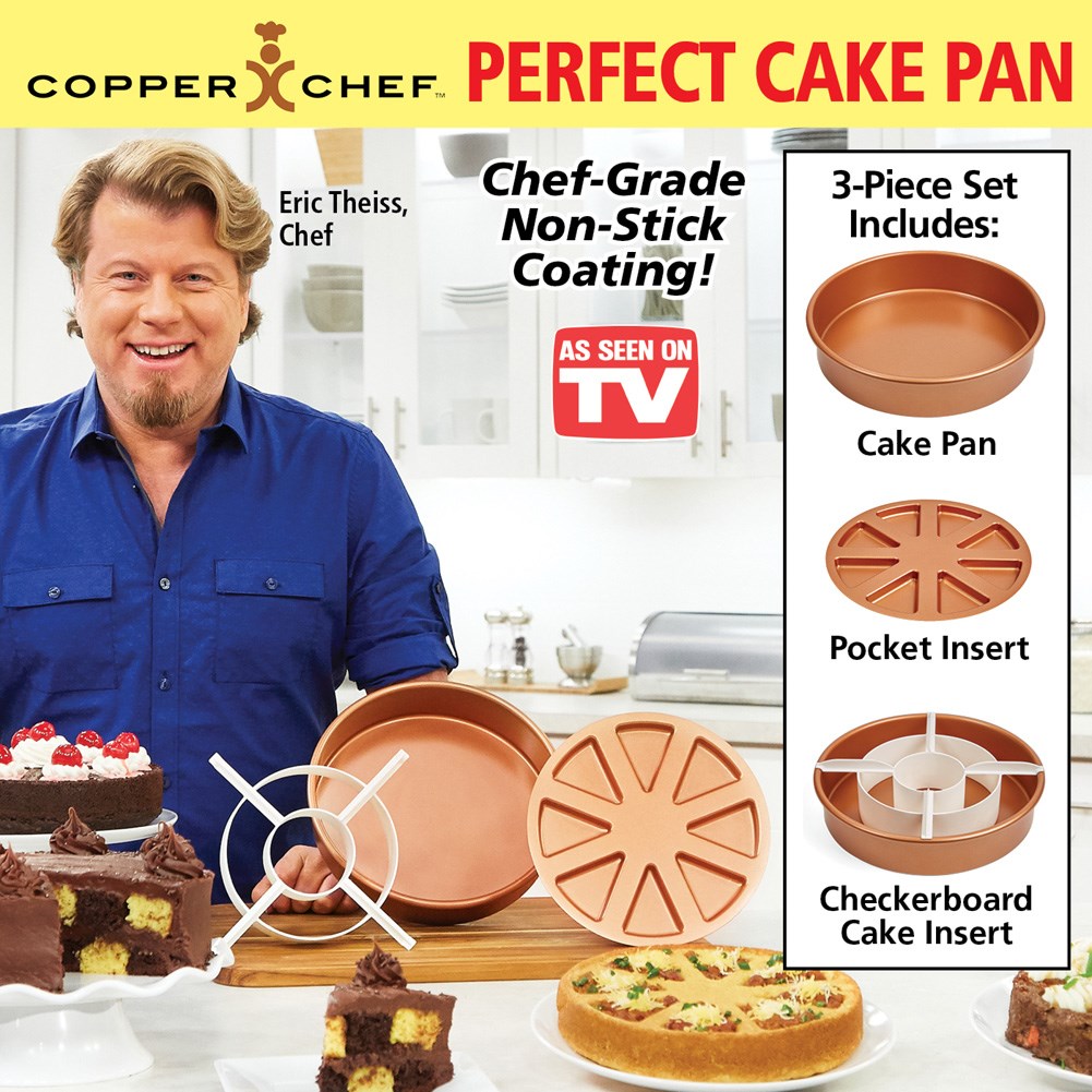 Copper Chef Perfect Cake Pan w/ Inserts Collections Etc.