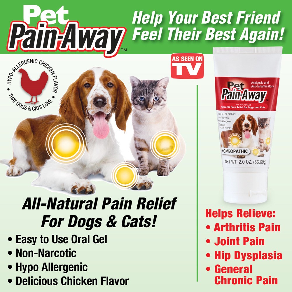 Pet Pain Away AllNatural Pet Pain Reliever Gel Collections Etc.