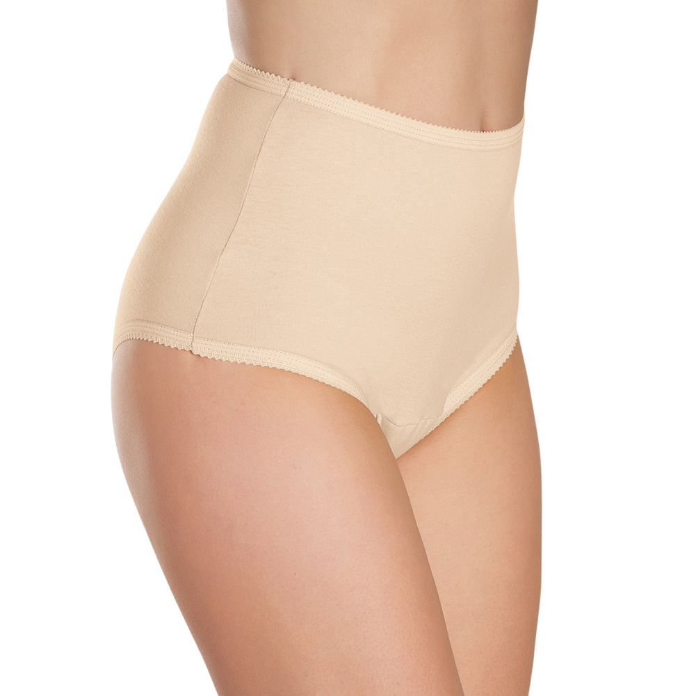 Women's Incontinence Underwear - 3pk Washable Reusable Panties, Beige, Large