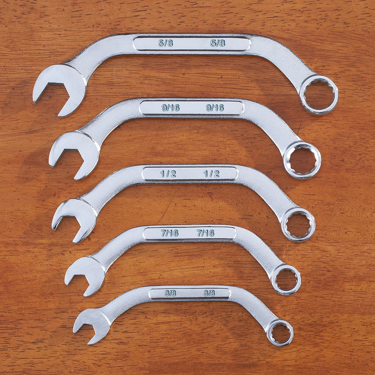 Combination Reach Around Half Moon Wrench 5Piece Set Collections Etc.