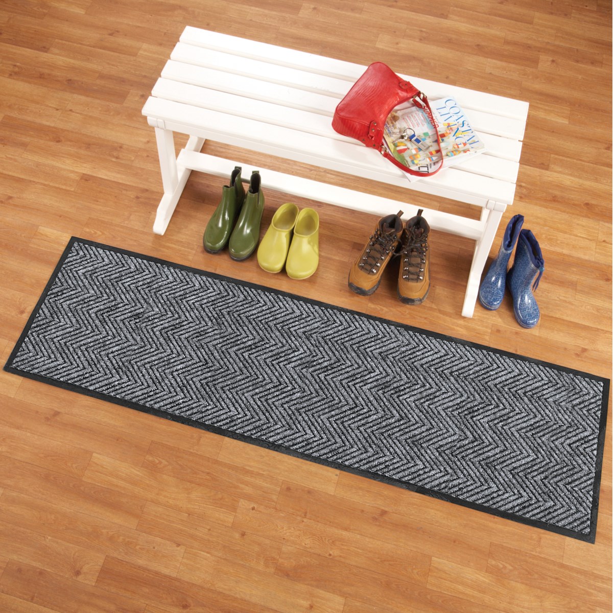Indoor Outdoor Floor Runner Rug, Extra Long 96"L Collections Etc.