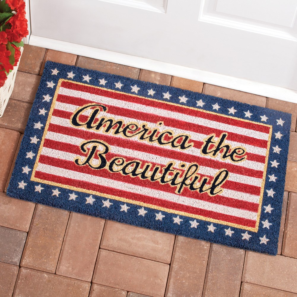 America the Beautiful Patriotic Door Mat Collections Etc.