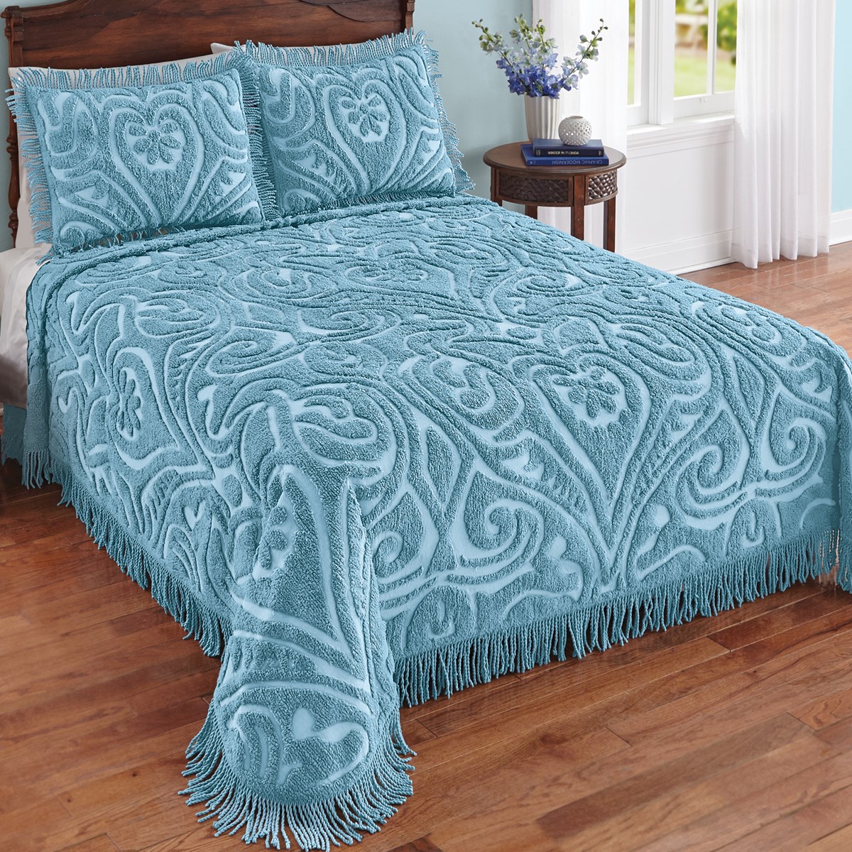 Parkside Plush Scroll Chenille Bedspread Collections Etc.