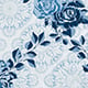 Navy Floral Medallion Tiered Ruffled Bedspread - Picture 6 of 15