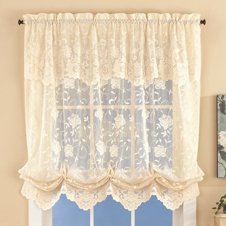 Fl Lace Balloon Shade Window Curtain Collections Etc Fl Lace Balloon Shade Window, Lace Balloon Curtains Windows