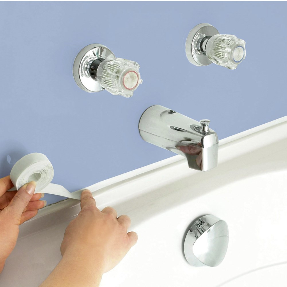 Flexible Adhesive Press on Bathtub Caulk Tape Collections Etc.