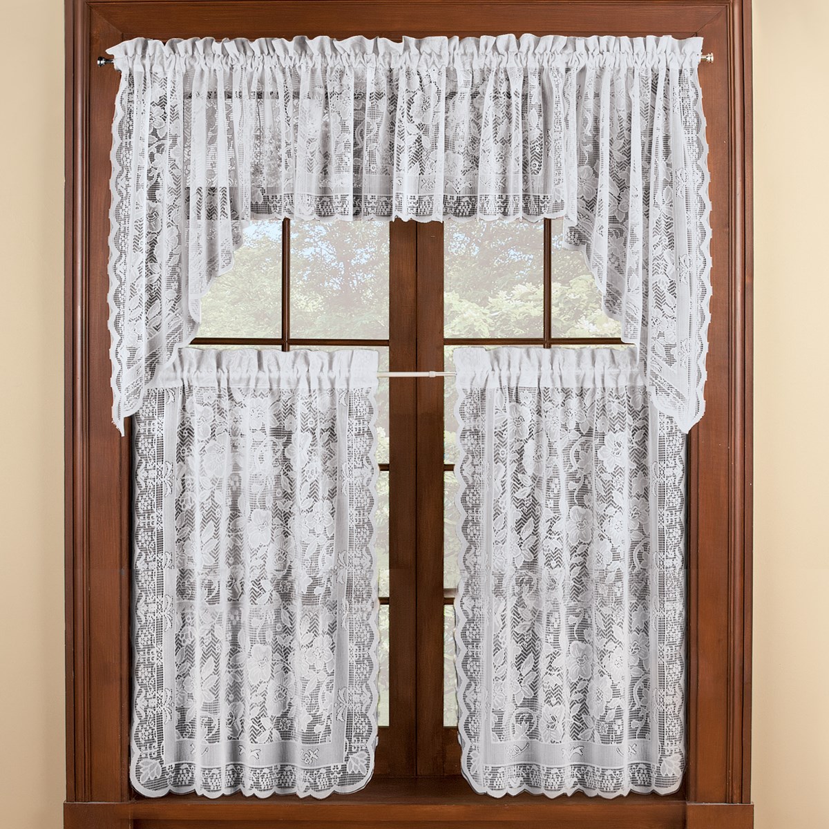 Windsor Lace Cafe Curtain Tier Set Collections Etc.
