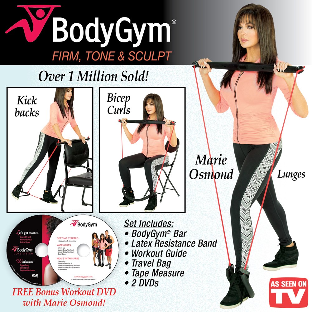 Body Gym w/ Marie Osmond Resistance Bands Workout Set Collections Etc.
