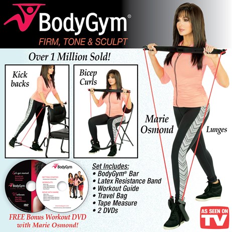 Body Gym W Marie Osmond Resistance Bands Workout Set