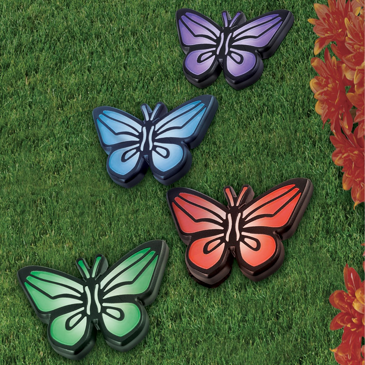 Decorative Butterfly Solar Lights, Set of 4 Collections Etc.