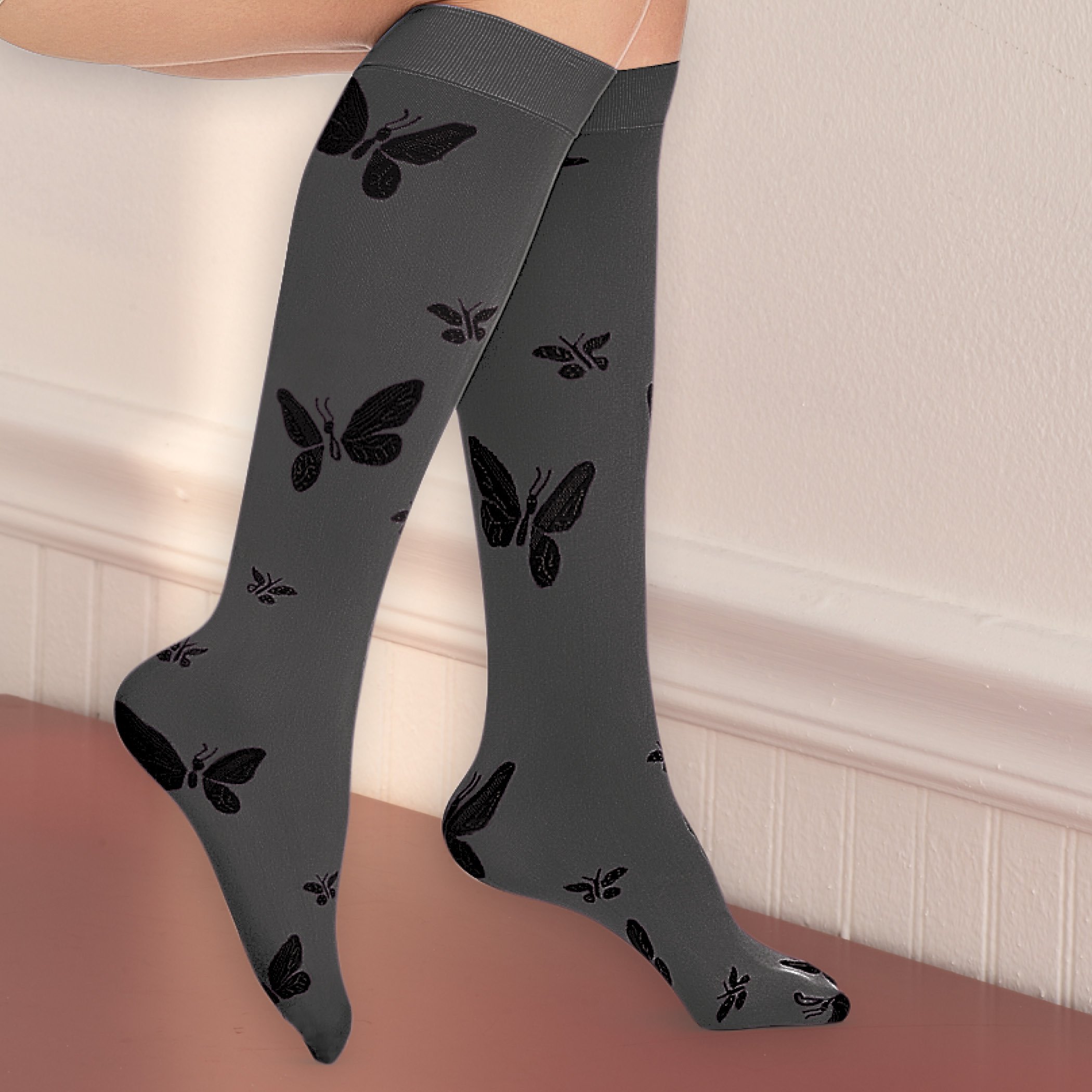 Butterfly Compression Knee High Socks - Picture 5 of 15