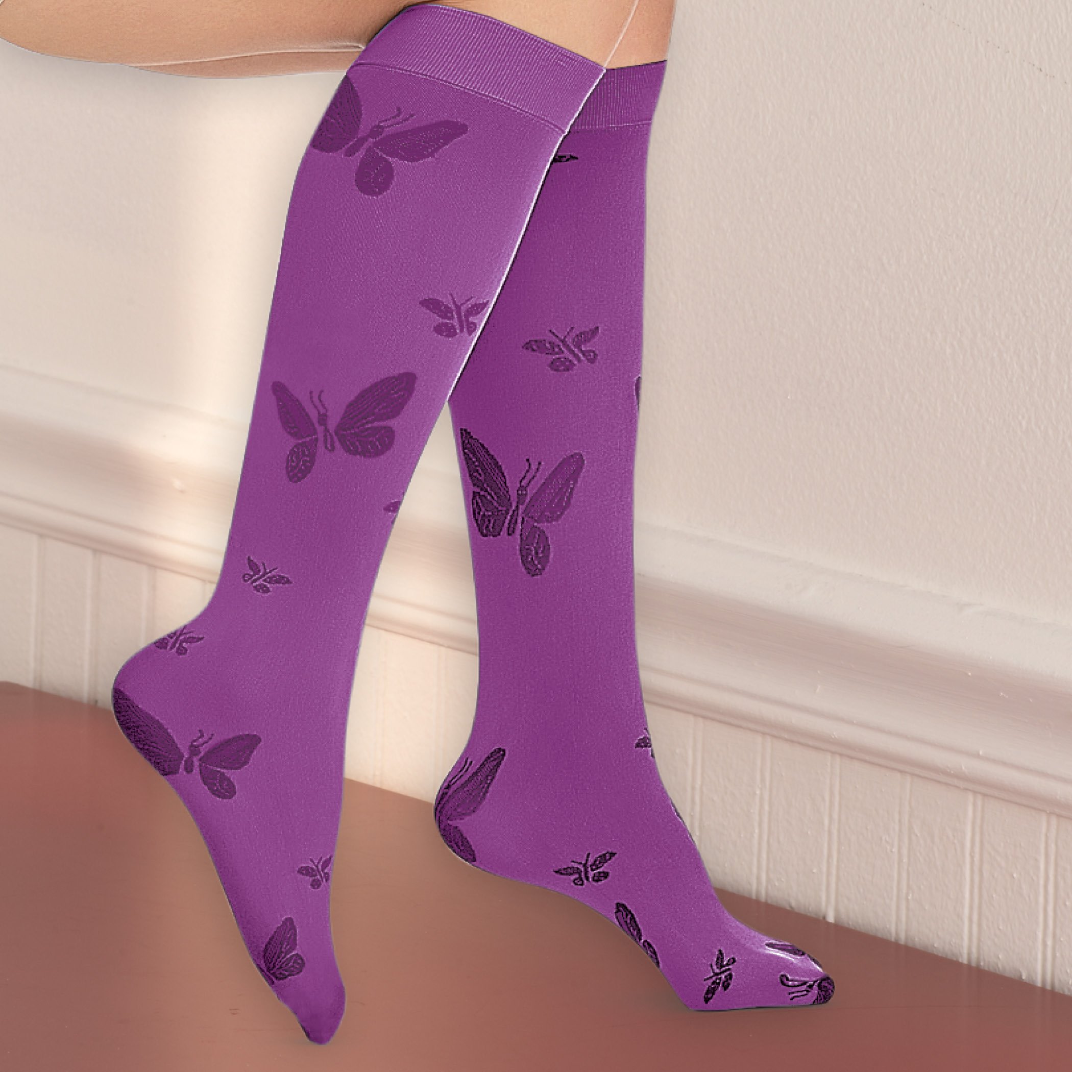 Butterfly Compression Knee High Socks - Picture 11 of 15