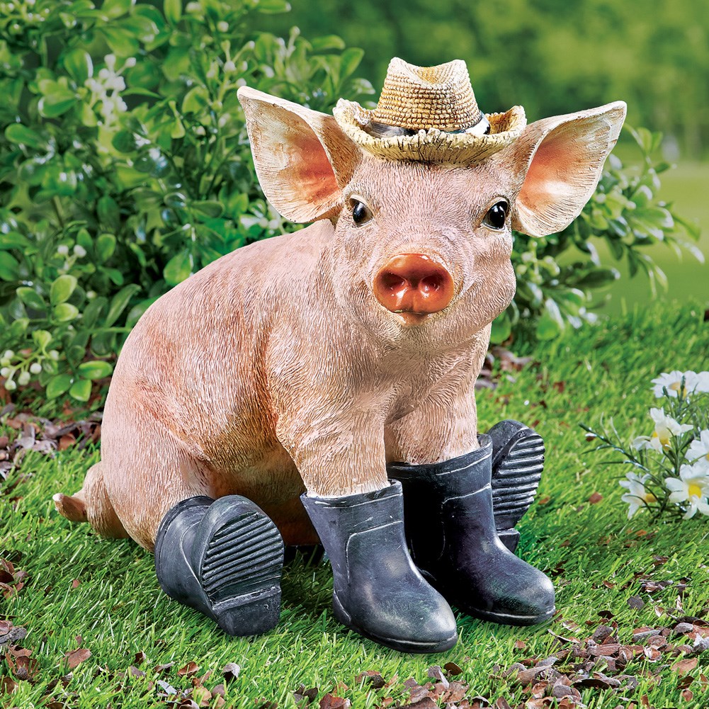 Pig In Boots Animal Garden Statue Decoration Collections Etc