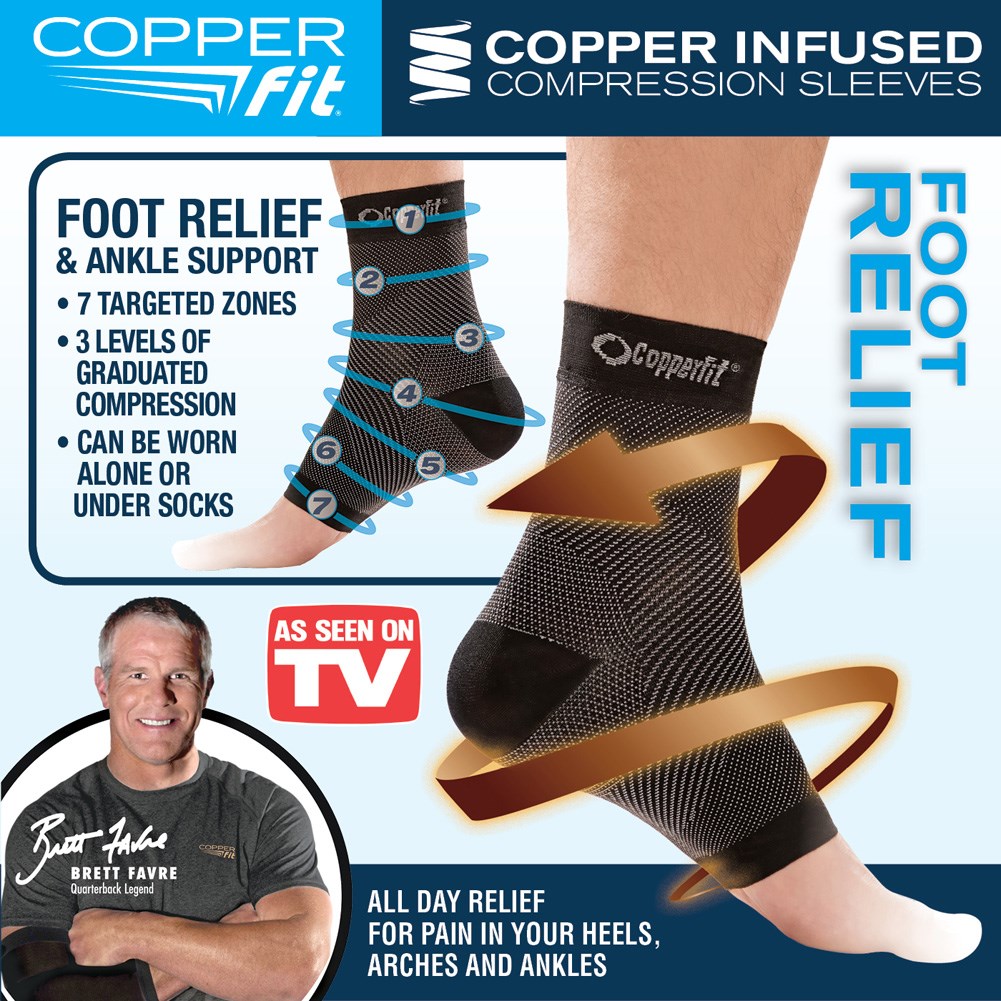 Copper Fit Foot Relief Foot & Ankle Support Collections Etc.