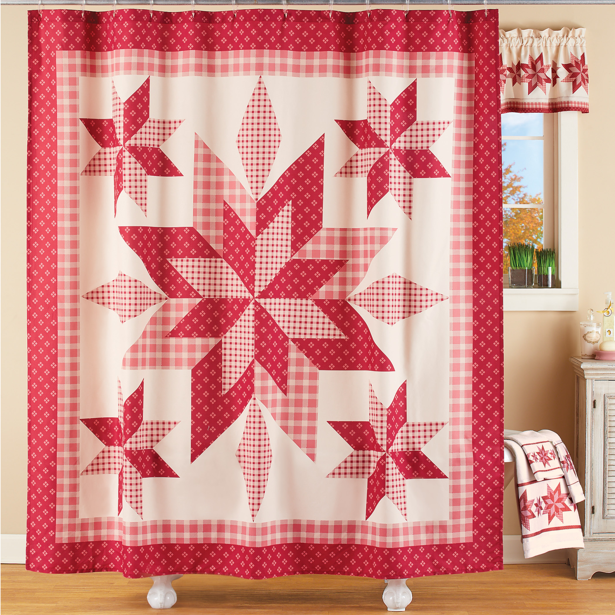 Country Outhouse Bathroom Collection Rug Shower Curtain Hand Towel Etc