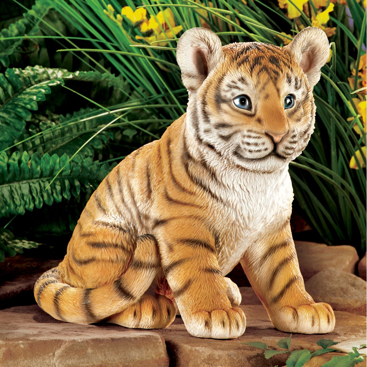 Sitting Baby Tiger Statue for Outdoor or Indoor Collections Etc.