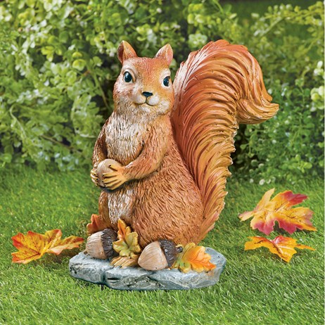 Sylvester Squirrel Garden Statue With Acorns Sylvester Squirrel Garden Statue With Acorns