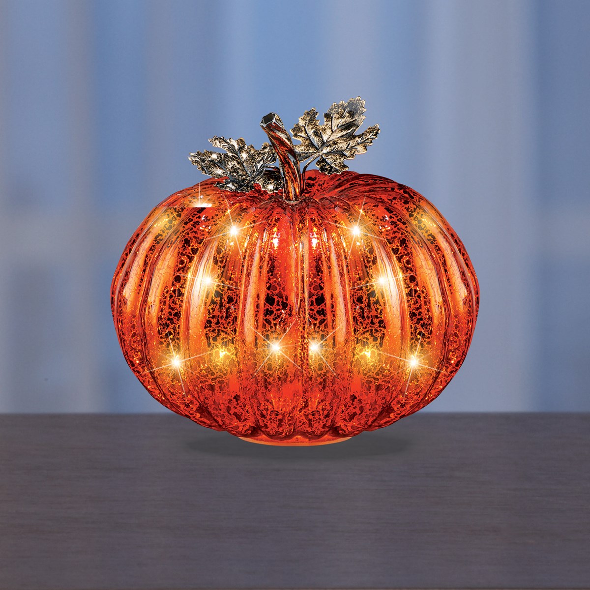 Festive Lighted Glass Pumpkins Indoor Fall Decor Collections Etc.