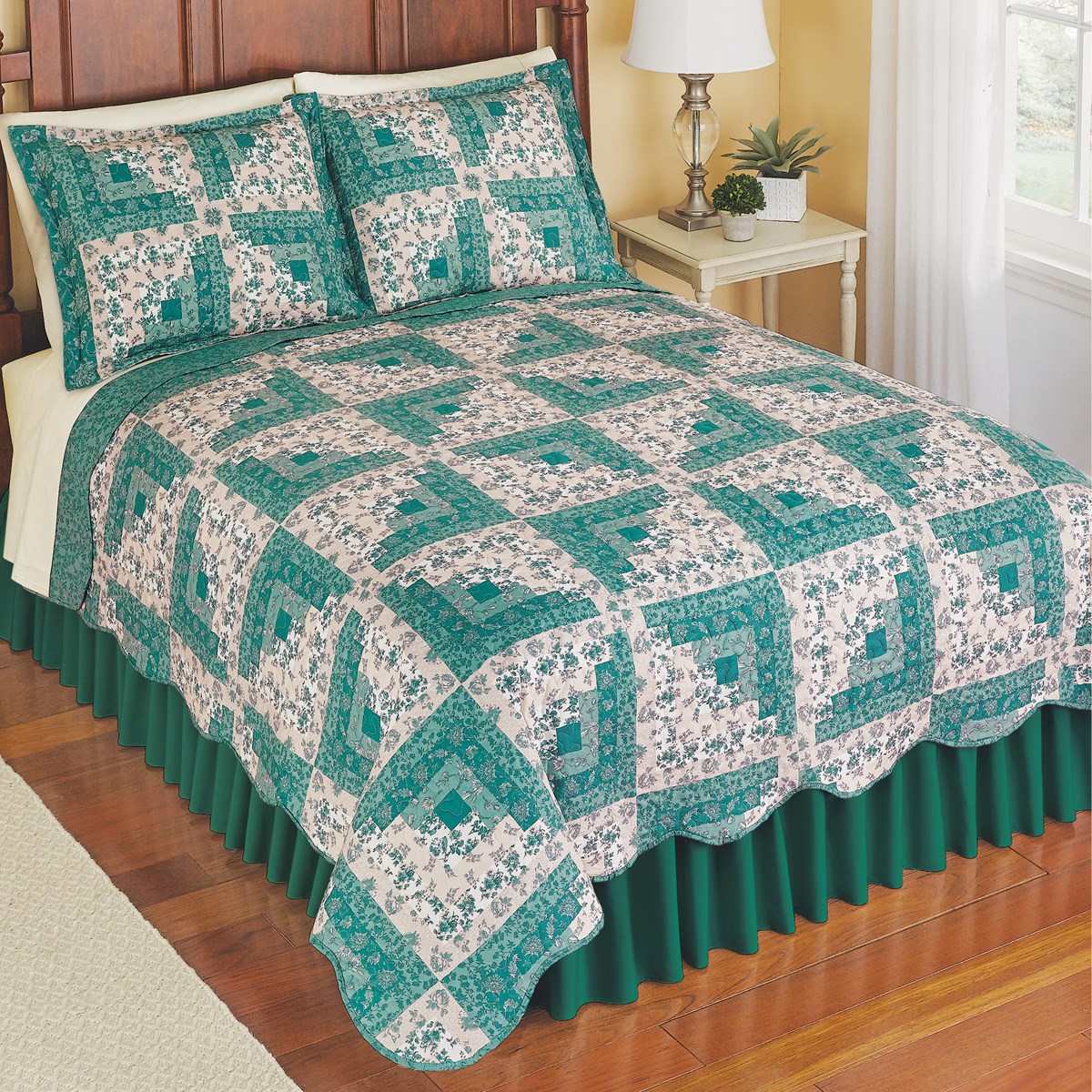 Sutton Green Reversible Patchwork Quilt Collections Etc.